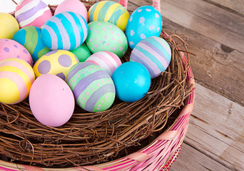 Easter Basket with Easter eggs