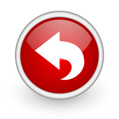 back red circle web icon on white background