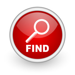 find red circle web icon on white background