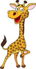 Obraz premium Śliczna żyrafa