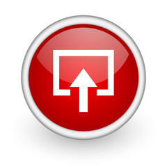 enter red circle web icon on white background