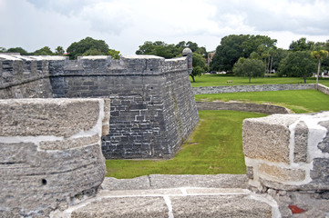 Walls of an old Fort in St. Augustine, Florida.