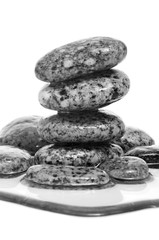 balanced black zen stones