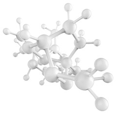 Molecule white 3d