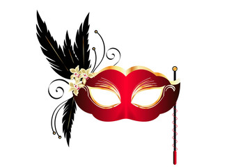 masque venise rouge et or - Carnaval