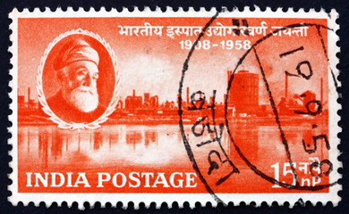 Postage stamp India 1958 Jamsetji Nusserwanji Tata