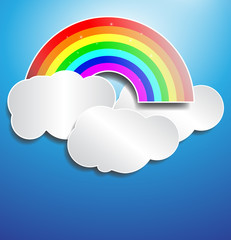 Rainbow Cloud Paper Effect