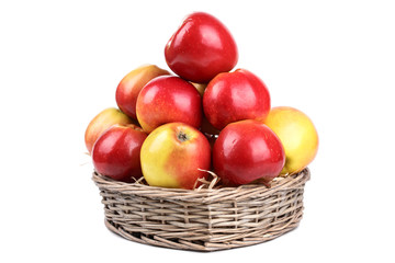 red apples in the basket