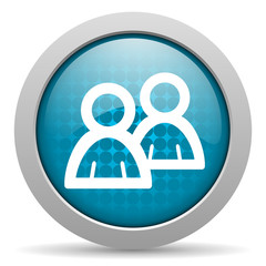 forum blue glossy icon on white background