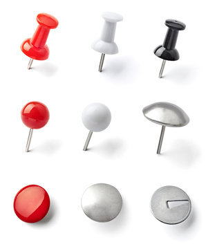 push pin thumbtack paper clip office business