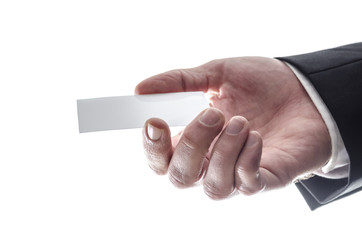 Businessman giving a visiting card