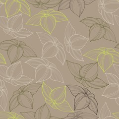 Seamless floral pattern. Hand drawn background