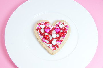 Valentine heart cookie