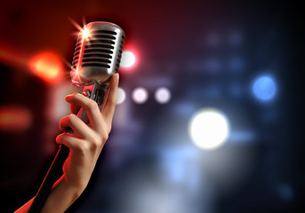 audio microphone retro style