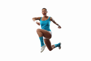 Image of sport woman jumping