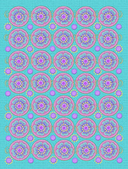 Country Bouquet Aqua with Texture