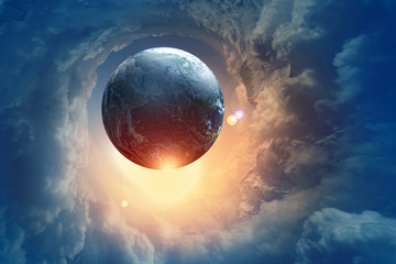 Image of earth planet in space