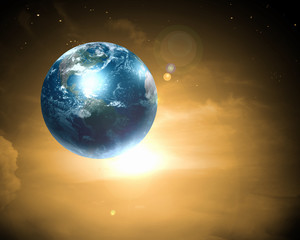 Image of earth planet in space