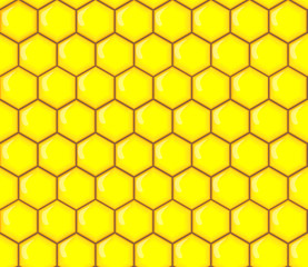 Abstract vector honeycomb seamless pattern