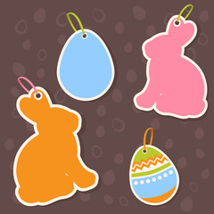 Easter bunny and eggs discount sale stickers