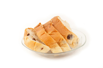 Raisin bread.