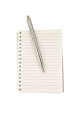 Notebook and pen