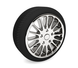 Obraz premium Wheel with steel rim