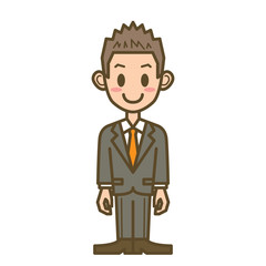 ビジネスマン　F02　全身　正面