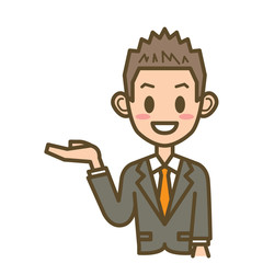 ビジネスマン　F02　上半身　紹介