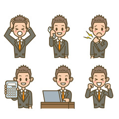 ビジネスマン　F02　上半身　喜怒哀楽　03