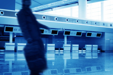 passenger in the shanghai pudong airport