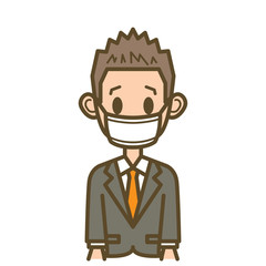 ビジネスマン　F02　上半身　マスク