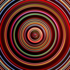 Dark red color circles digital illustration.