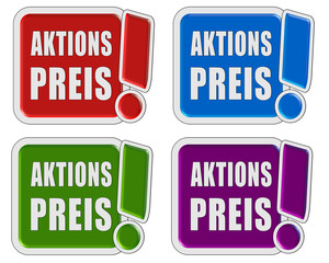 4 !-Schilder bunt AKTIONSPREIS