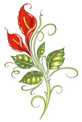 Calla, Lilie, lilly, Ranke, flora, Blume, Blüte, rot © christine krahl