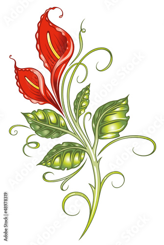 "Calla, Lilie, lilly, Ranke, flora, Blume, Blüte, rot" Stockfotos und
