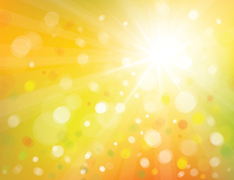 Vector of sky background with sunshine.