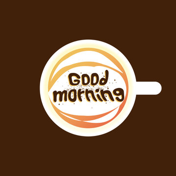 good morning coffee dark background