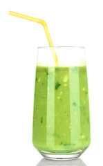 Useful fresh avocado isolated on white