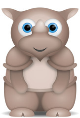 kleines braunes Nashorn