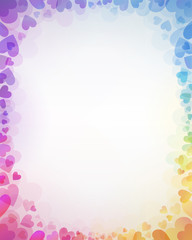 Background from colored hearts