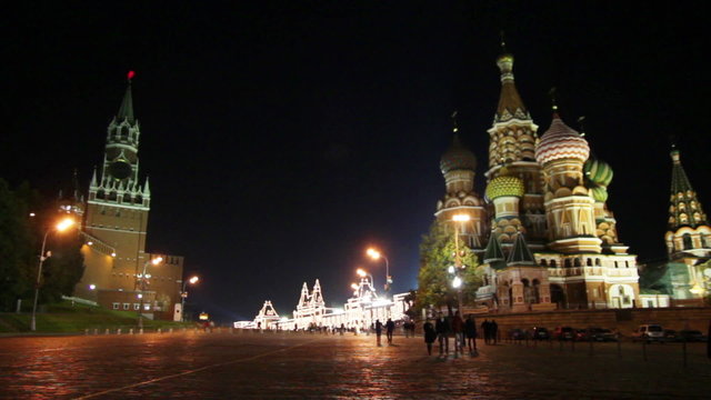 Kremlin and temple on Red square in Moscow