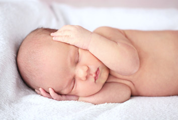 Newborn baby sleeping
