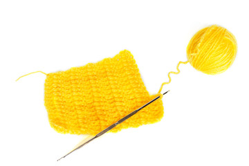 Wool yarn with crochet work