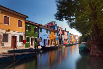 Burano Island canal, Venice, Italy