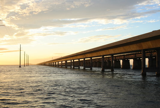 Seven mile bridge landmark of the Florida Keys