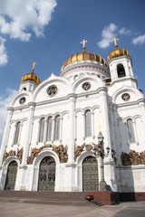 Fototapeta na wymiar The major Cathedral of Jesus Christ the Savior in Moscow, Russia