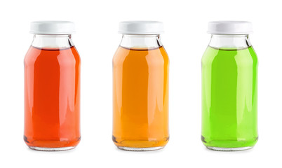 Fruit juices glass bottle