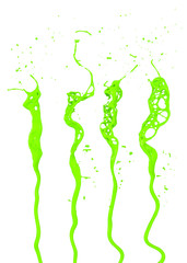 green color splashes