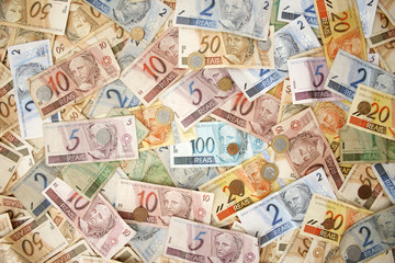 Fototapeta premium Brazilian money background